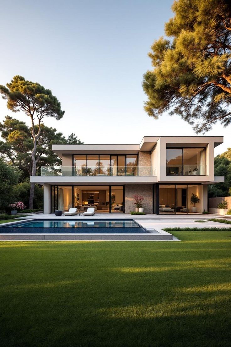 A house listed for sale, photographed from the garden